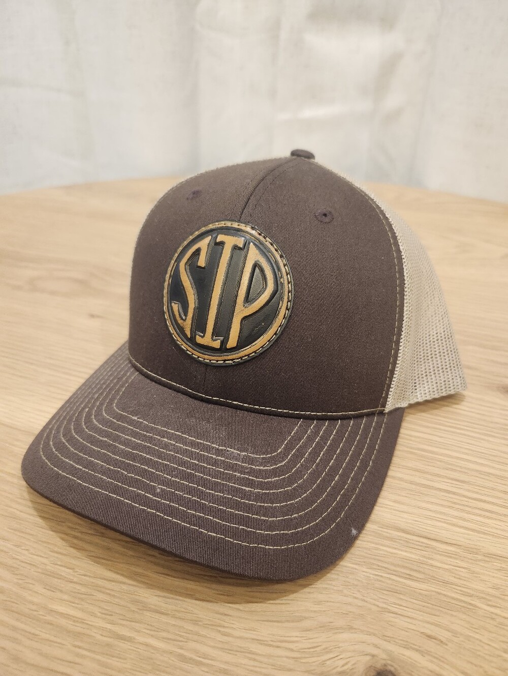 SiP Brown Trucker Hat with Tan Mesh